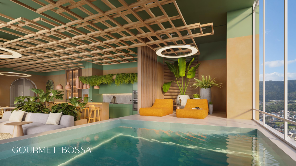 Piscina do Espaço Bossa, no rooftop do Villa lobos